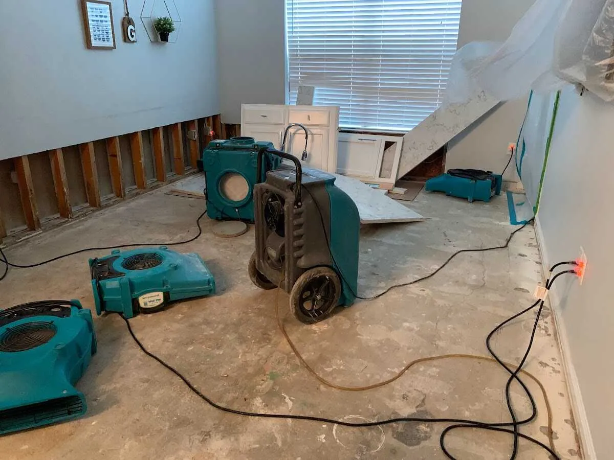 Dehumidifier in flood-cut room for Water Extraction & Removal in Kaneohe Base